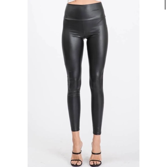 High waisted faux leather leggings ‼️FIRM‼️ - Picture 9 of 9